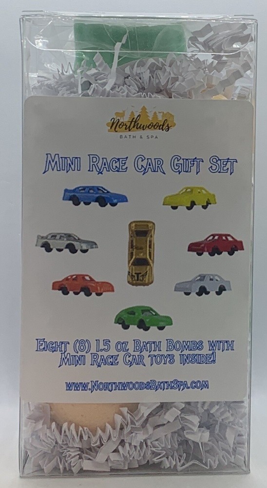 Mini Race Car 8-pack Mini Bath Bomb Gift Set for Kids