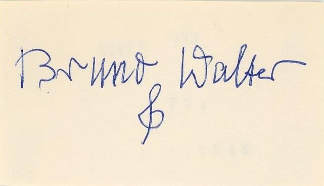 Bruno Walter-Vintage Signed Card