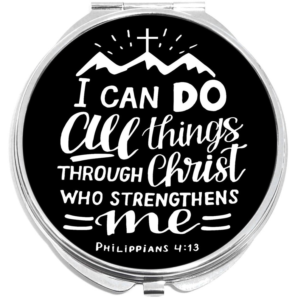 All Things Through Christ Compact with Mirrors - for Pocket or Purse