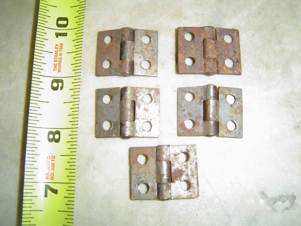 5 Antique Steel Interior Shutter Hinges