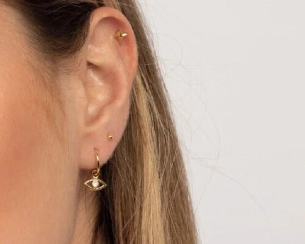 14K Yellow Gold Over Dainty Ball Earrings, Ball Studs, Studs,Tiny Delicate Studs