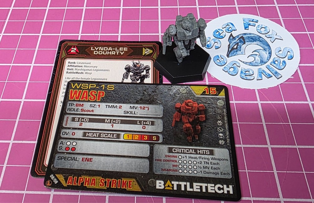 BattleTech Wasp Mech  -- Inner Sphere Battle Lance + Cards