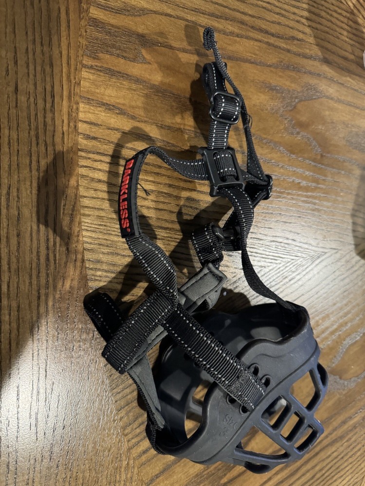 Barkless Dog Muzzle Soft Basket Silicone Prevent Biting Chewing Barking Size 3