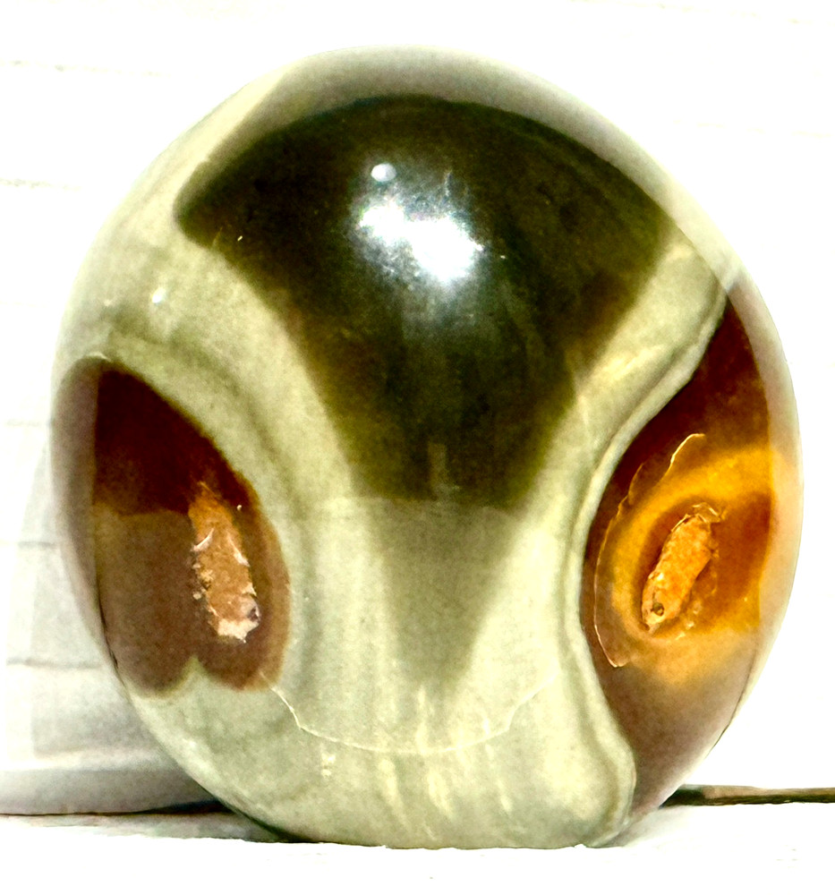 Polychrome Jasper Stone with Alien Face 59 grams #630