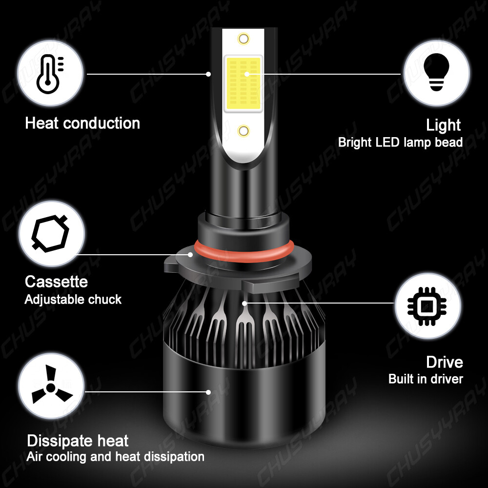 For Lincoln MKX 2007-2010 -6X LED Headlight High/lo Beam + Fog Light Bulbs Combo