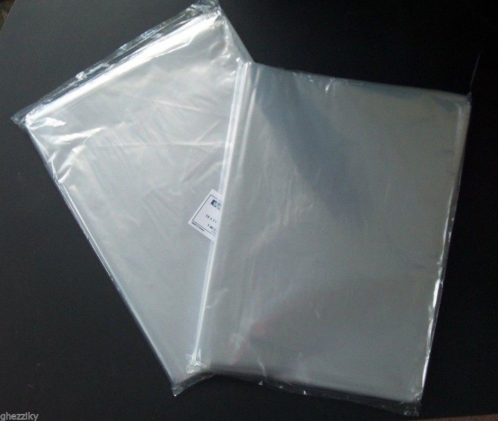 500 9 x 12" Poly Clear Plastic Bags Open Top End Lay Flat 1 Mil