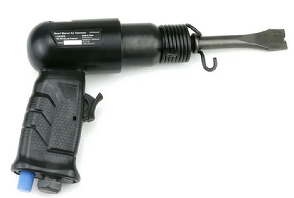 New Short Barrel Air Hammer Tool Kit with Chisel Set - Durable & Powerful