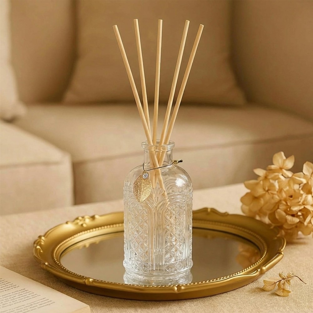 Glass Reed Diffusers Bottles for Home, Diffuser Bottles with 20PCS Reed Diffu...