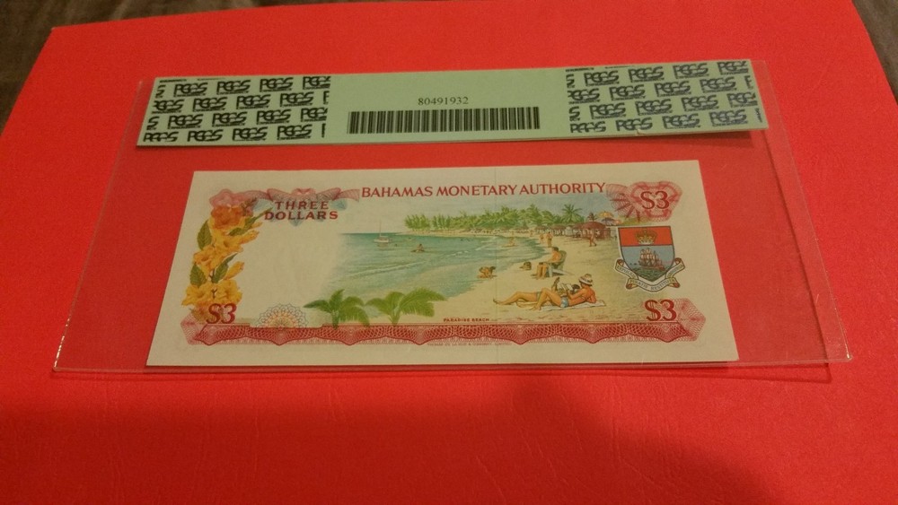 Bahamas 1968 $3 UNC