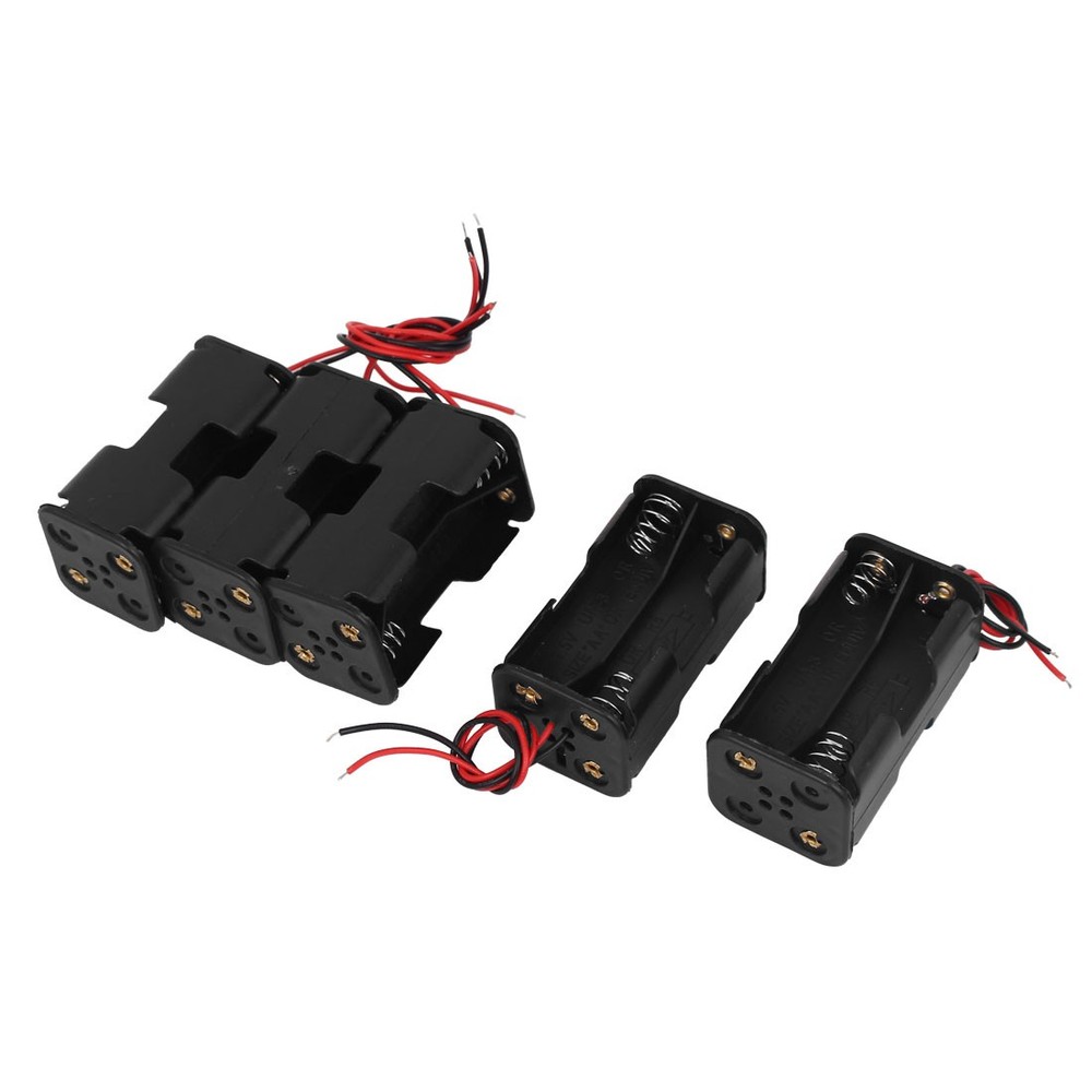 5 Pack 6V Power Supply 4 x AA Battery Double Sided Box Container