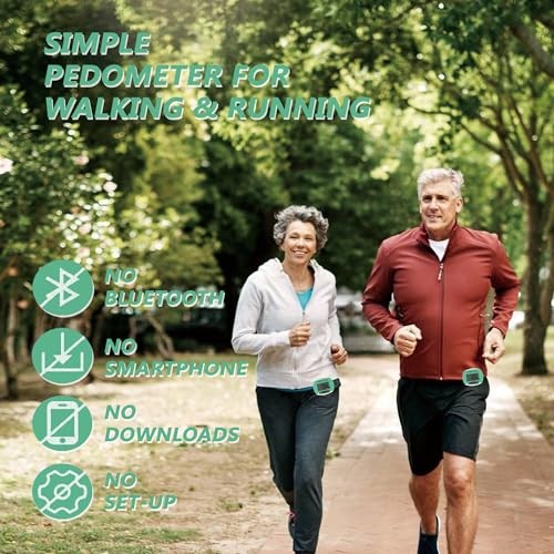Pedometer for Walking Steps and Miles,Simple Step Counter Clip on Pedometer