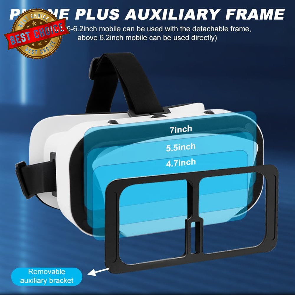 Virtual Reality Goggles, 3D VR Glasses Adjustable VR Virtual Reality Headset wit