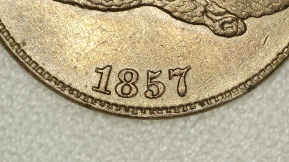 1857 Flying Eagle Cent / Double Die Obverse