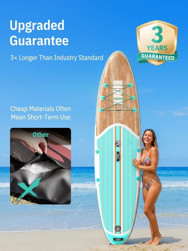 10'6" Inflatable Paddle Board with Complete SUP Accessories - Refreshing Mint