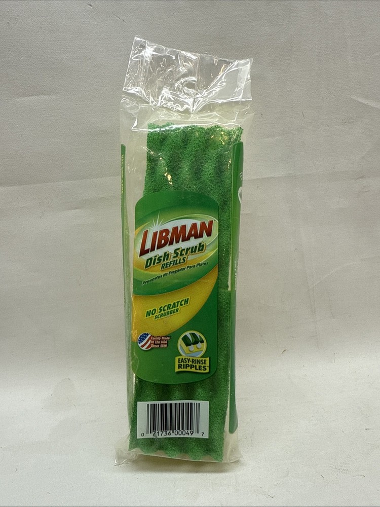 Libman Dish Scrub Refills 2 Pack No Scratch Scrubber  #00049
