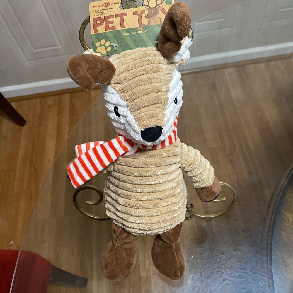 Giftable New Reindeer Soft/textured Pet Toy -15”