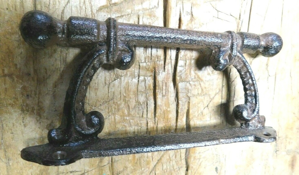 4 HUGE Cast Iron Antique Style CABLE Barn Handle, Gate Pull, Shed Door Handles