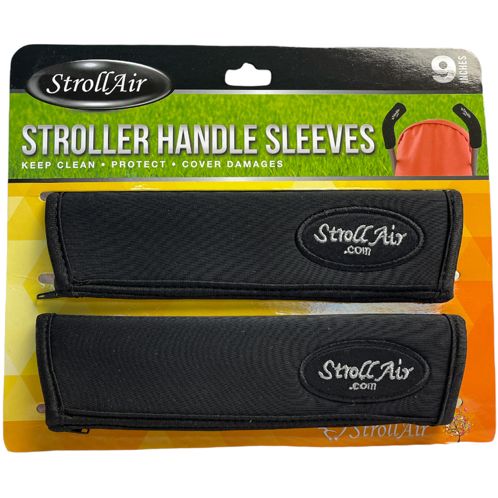 Stroller Handle Sleeves Black 2 in a Pack 9" NIP