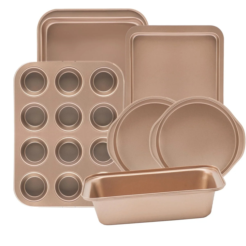 Stackable Bakeware Set, 6-Piece Nonstick Baking Pan Set for Kitchen, Oven & Dish