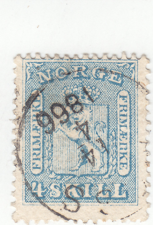 Norway - Scott #8 - 4s Blue - Used