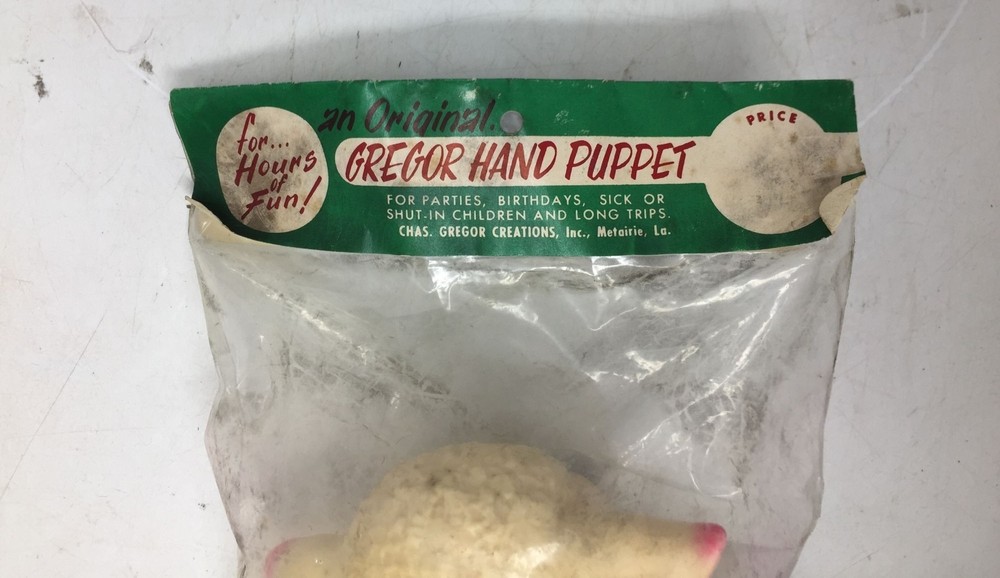 Vintage ''An Original Gregor Hand Puppet'' Lamb with Rubber Head