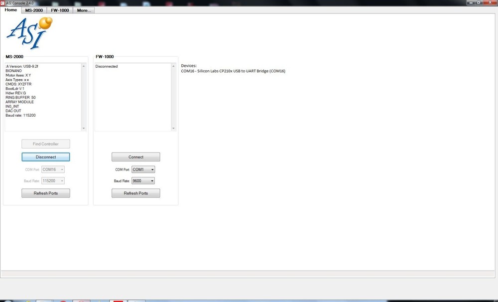 ASI MS-2000 Motorized Microscope Stage and Controller WK2000 Fully Tested