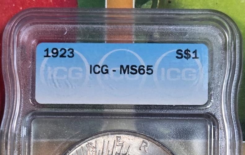 1923 U.S. Peace Dollar..MS65 .ICG Graded ...