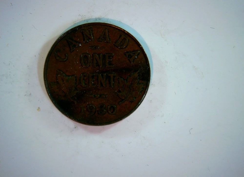 Canada 1930 1 Cent George V (Small Cent) Coin