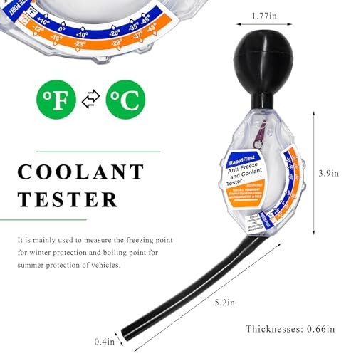 Coolant Tester Accessory, Dial Type Car Battery Liquid Densitometer Freezing