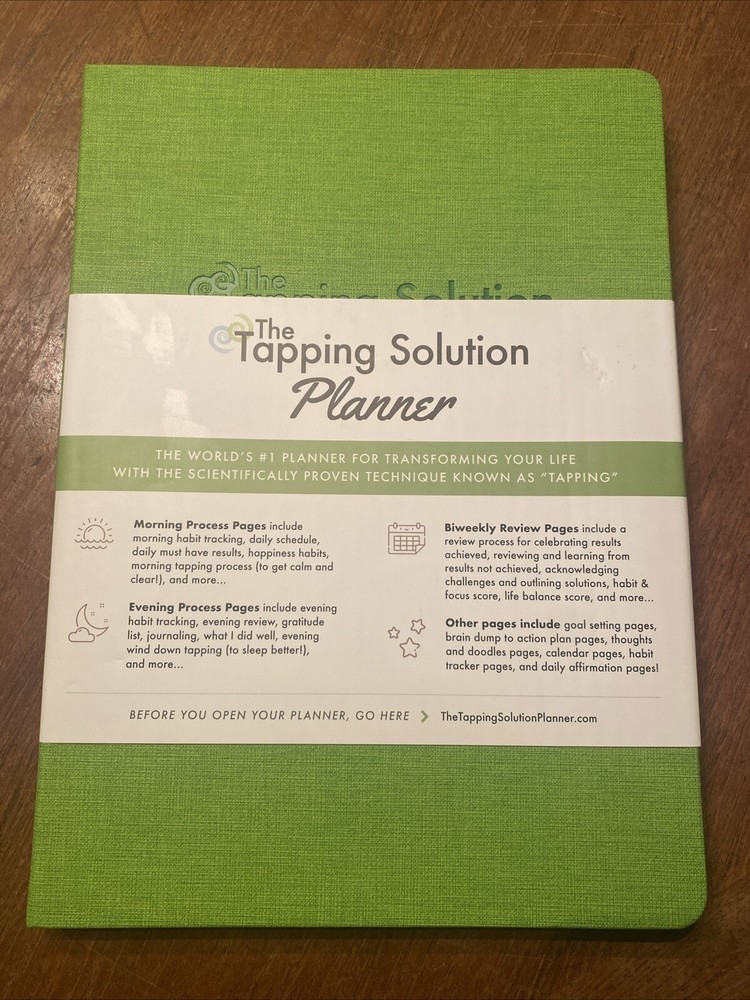 The Tapping Solution Planner Journal by Alex Ortner Green Diary EFT Notebook