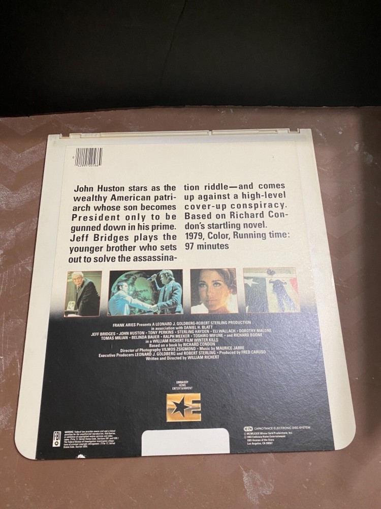 Winter Kills CED Video Disc Movie 2b