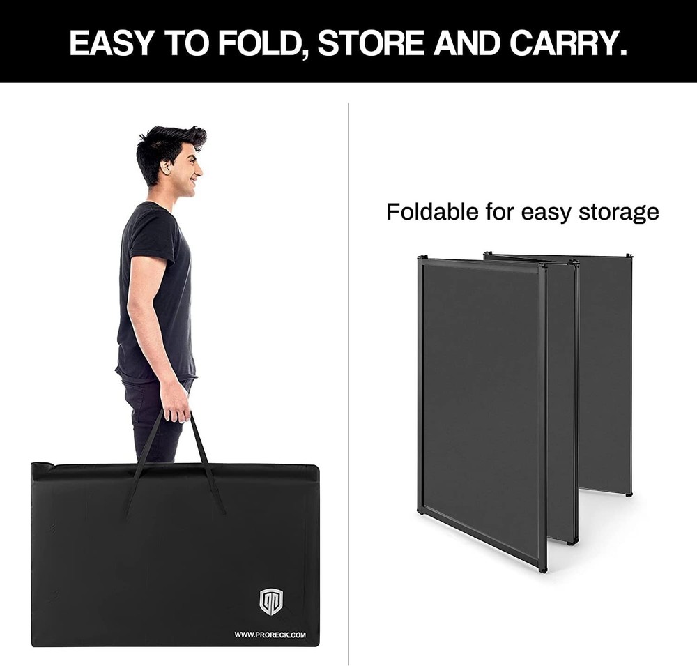 PRORECK DJ Foldable Facade Portable Event Booth Panel Black Frame with Bag