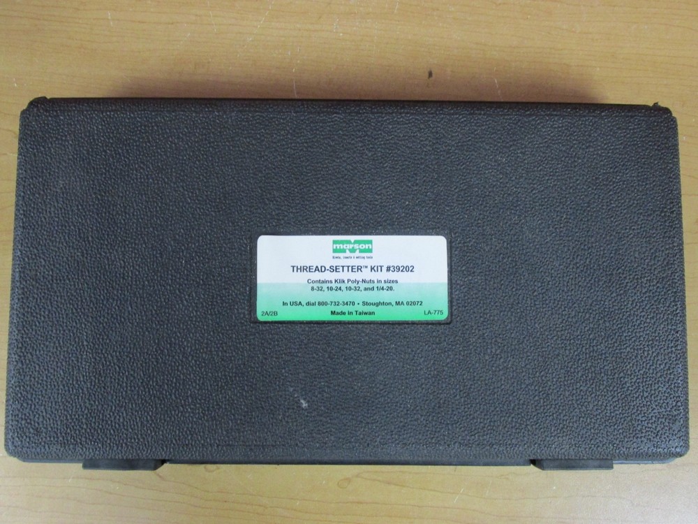 Marson #39202 Thread-Setter Kit SAE Threaded Inserts Klik Poly Nuts
