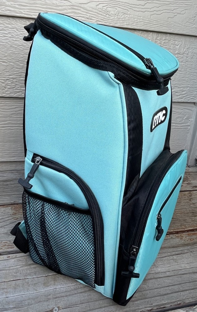 RTIC 15 Can Lightweight Backpack Insulated Cooler Pockets - Aqua