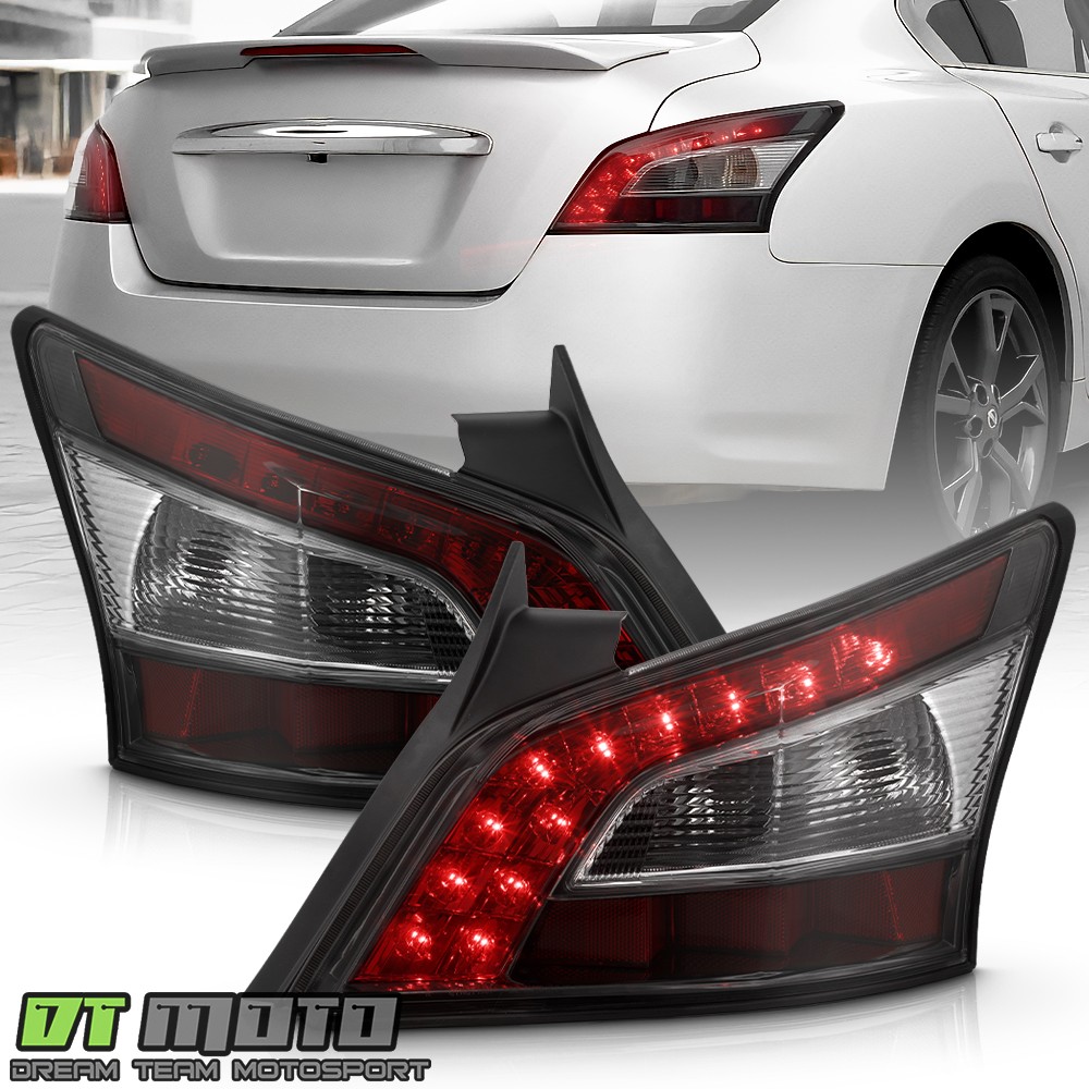For 2012 2013 2014 Nissan Maxima Red Smoked Tail Lights Brake Lamps Left+Right