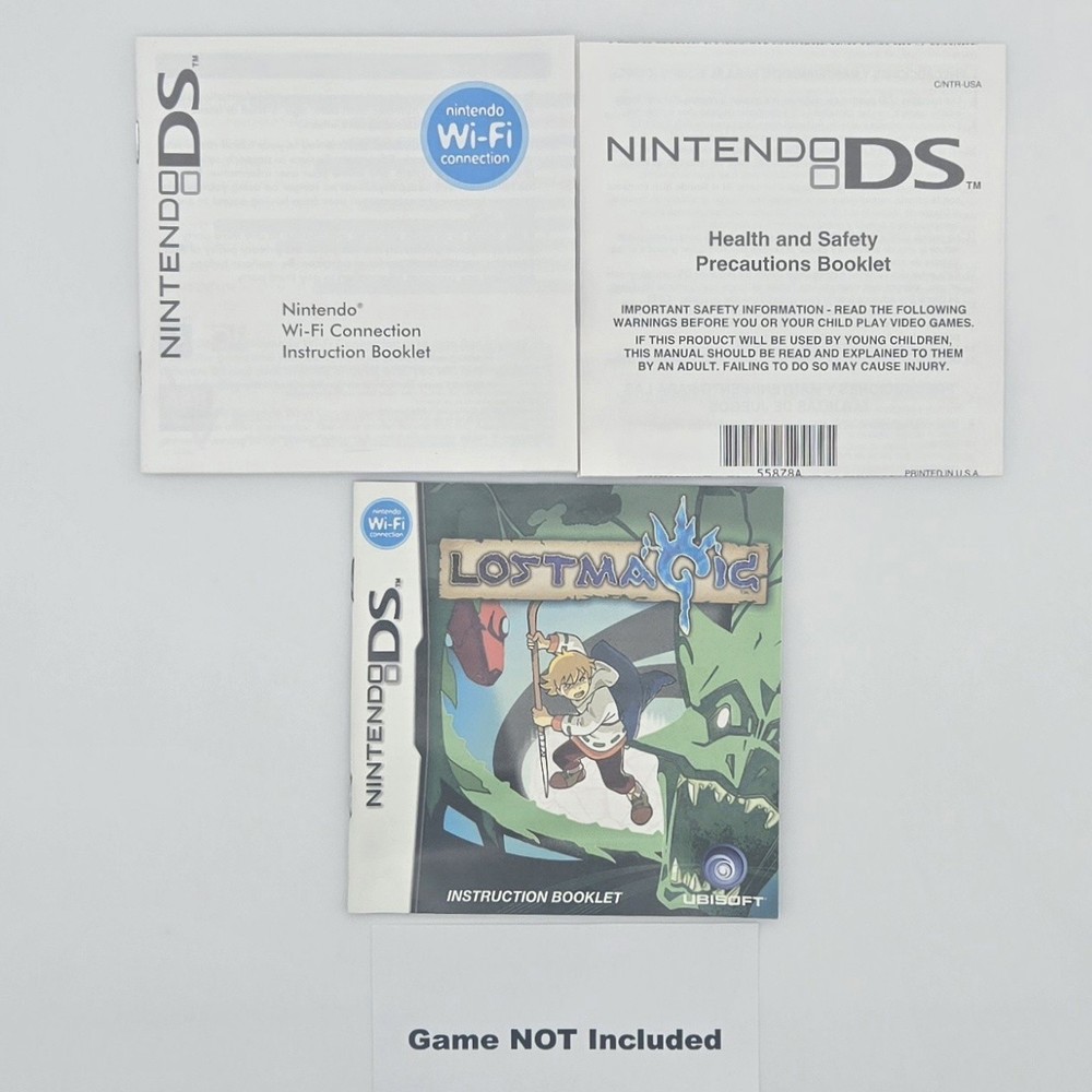 Nintendo DS LostMagic Case, Manual, Inserts ONLY 2006 No Game