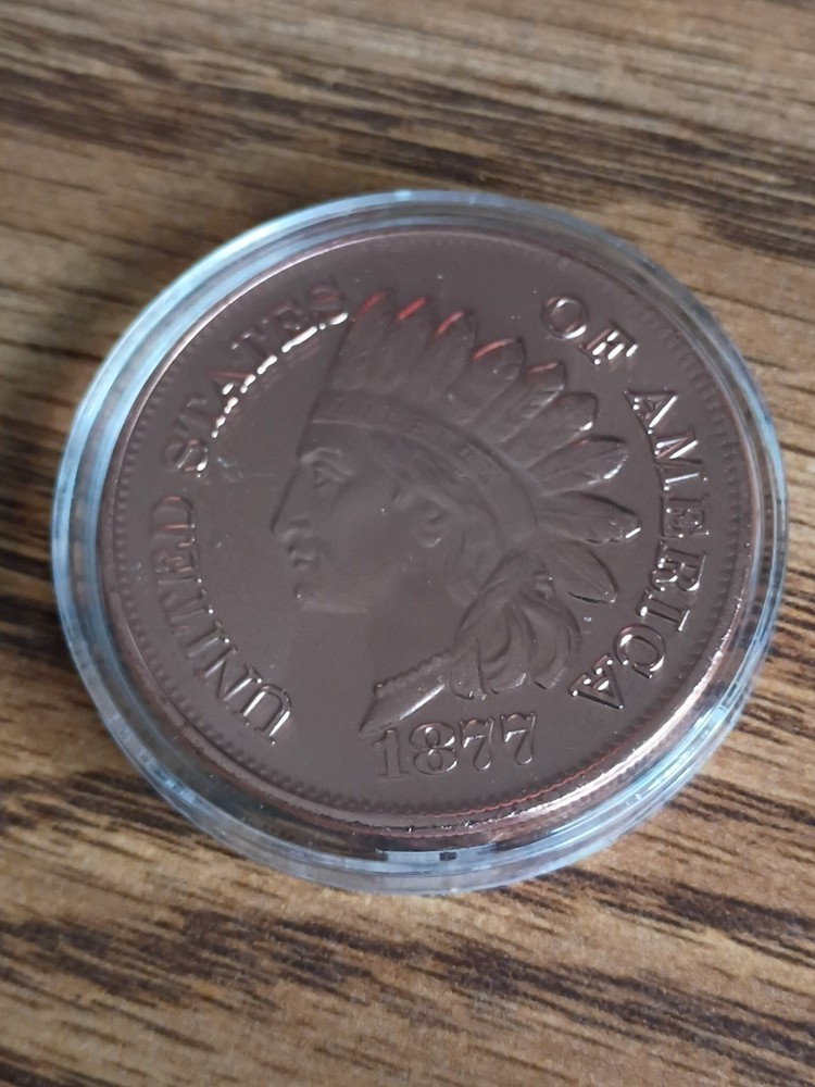 1 OZ COPPER INDIAN CENT (Bullion) IN PLASTIC CAPSULE