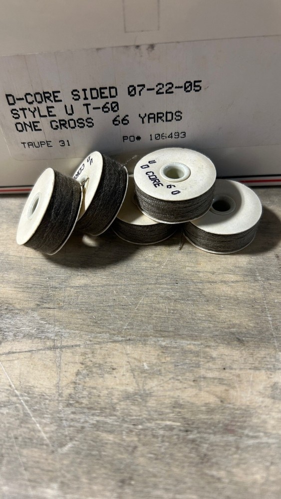 TEX 60 STYLE U D/CORE A&E SIDED BOBBINS 1 GROSS (144 PCS)