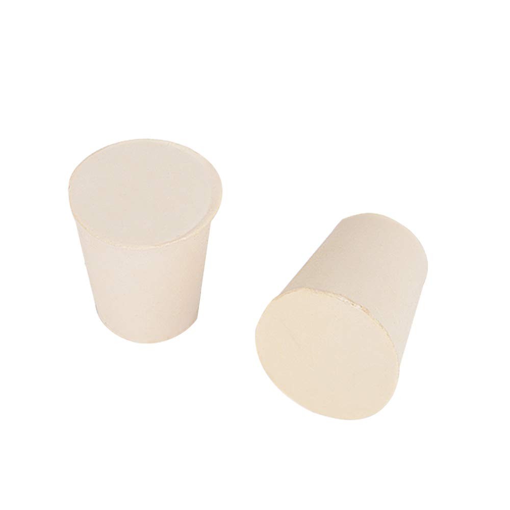 Solid Rubber Stoppers 10-Pack 4# White Tapered Lab Seal Rubber Stopper Fits A...