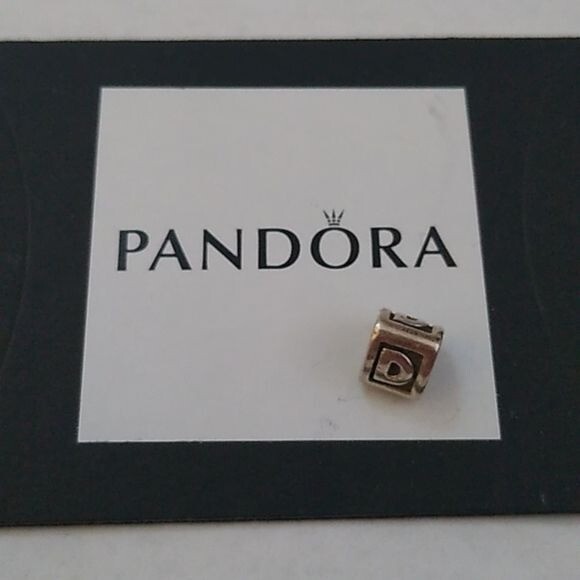 Pandora Triangular Letter D Charm ALE 925 Sterling Silver 790323D