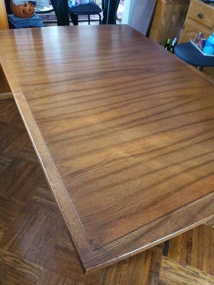 gorgeous walnut dining table and chairs set for 6