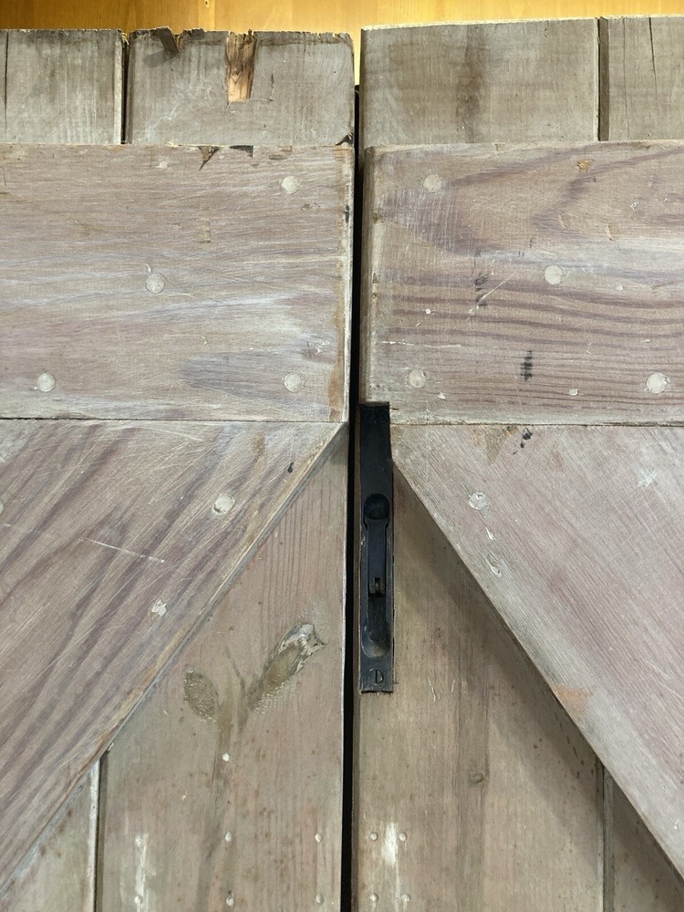 1939 Cyprus Double Doors, Original Hardware, Texas Ranch