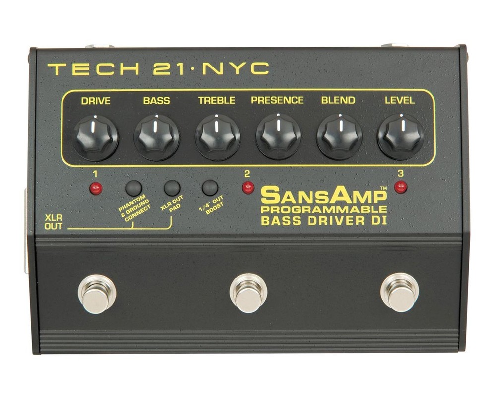 Tech 21 SansAmp Programmable Bass Driver DI Pre-Amp Pedal