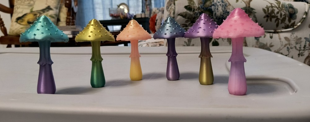 3D printed mushrooms