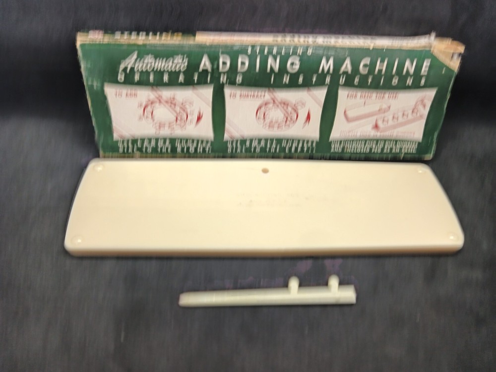 Vintage Sterling Automatic Adding Machine W/ Pick And Box