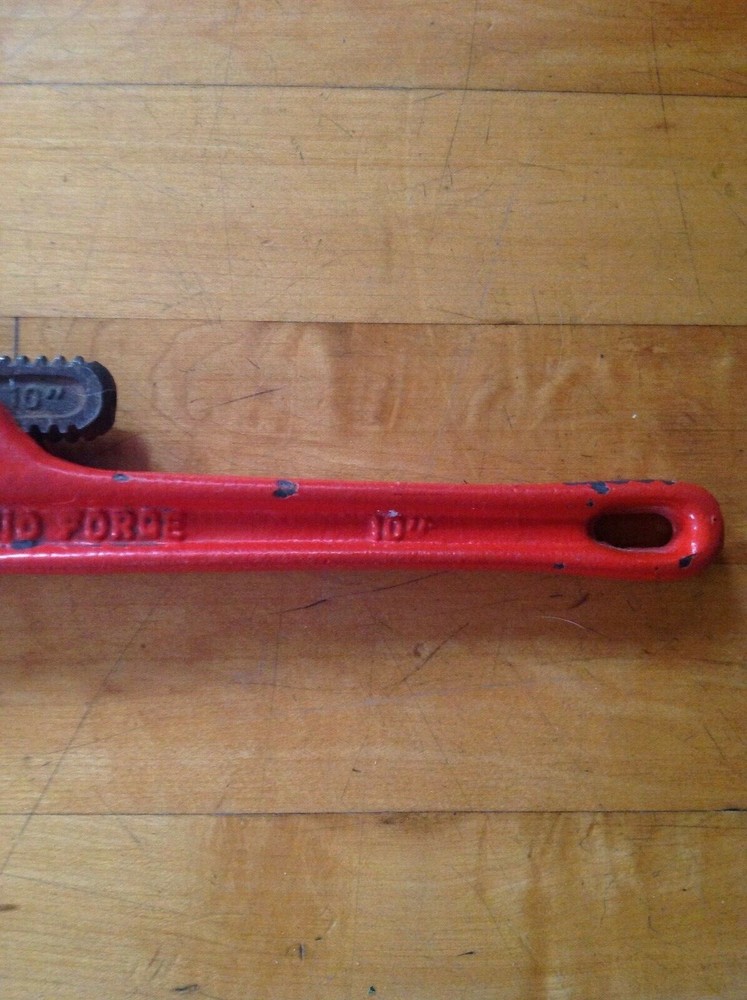 OHIO FORGE 10" PLUMBERS TOOL MONKEY WRENCH PIPE GRIPPER + TECH SPEC