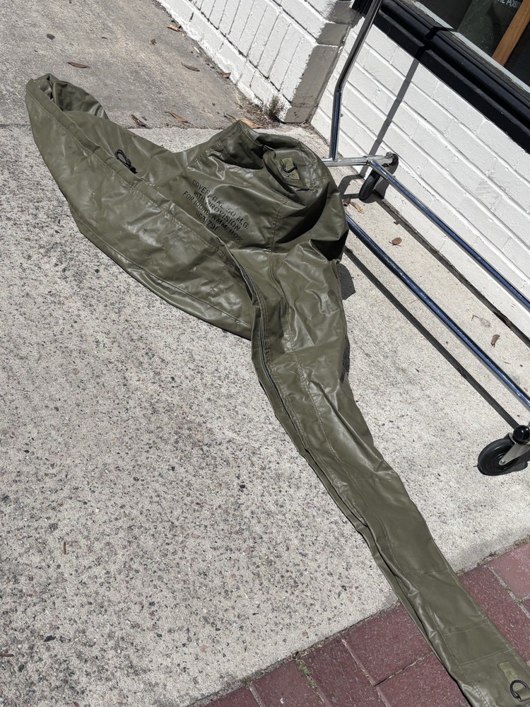 MILITARY BROWNING M2 50 CAL MG PROTECTIVE VINYL COVER W/ PROVISION FOR AMMO BOX