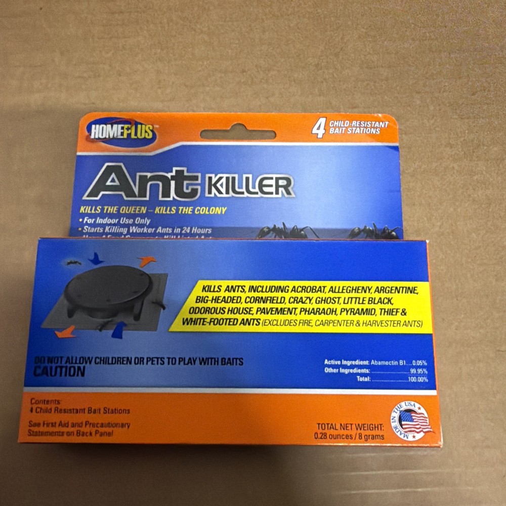 Home Plus Ant Killer Indoor  Child-Resistant Bait Stations 4-Pack