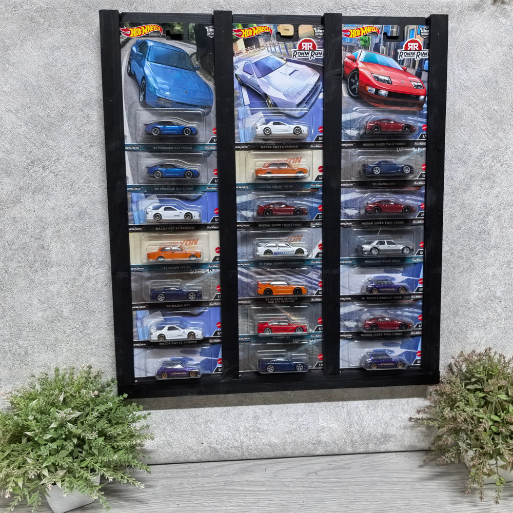 Display rack frame holds 16 premium carded.