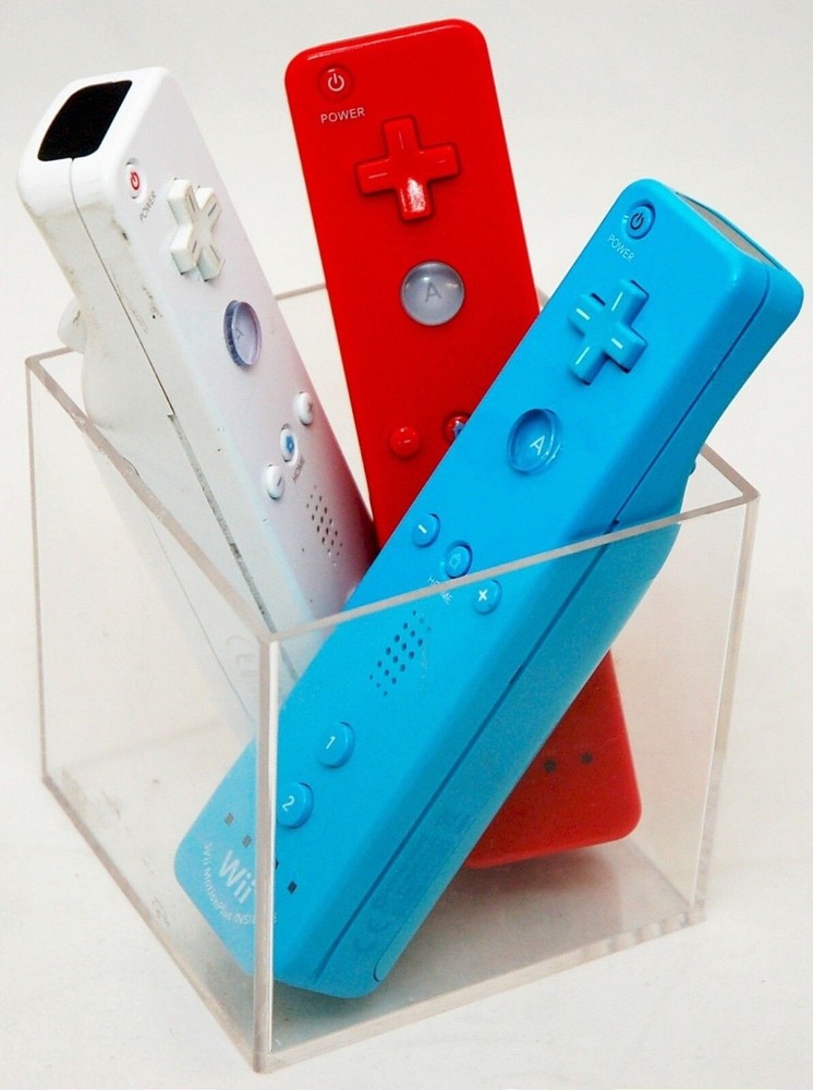 2 x Clear Acrylic Plastic Cube Box 3.5" Case Organizer storage holder display